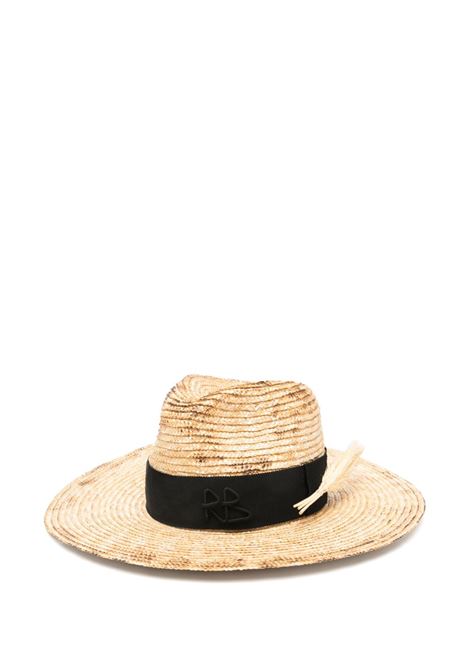 Cappello fedora con spiga di grano in beige Ruslan Baginskiy - donna